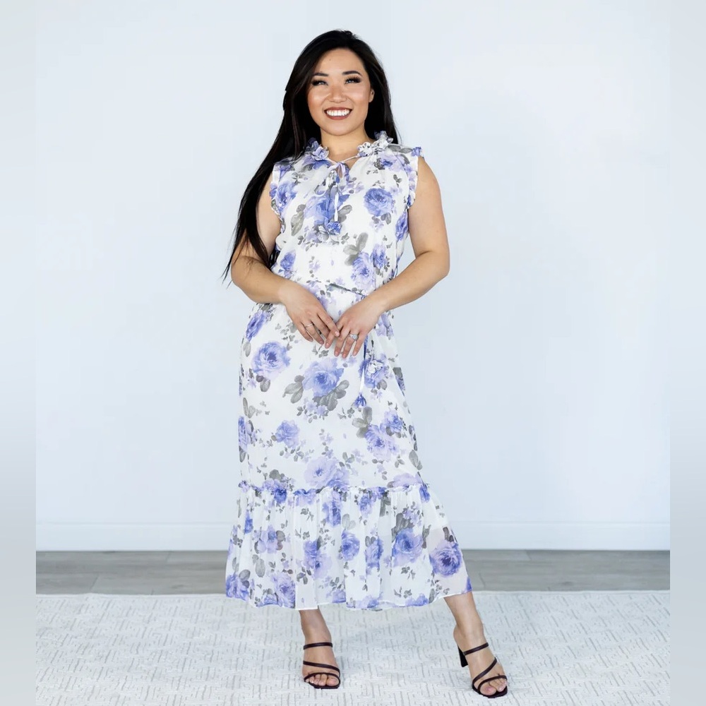 Sunday Sparks | The Stephanie Dress in Lilac Florals | S, M, L, XL